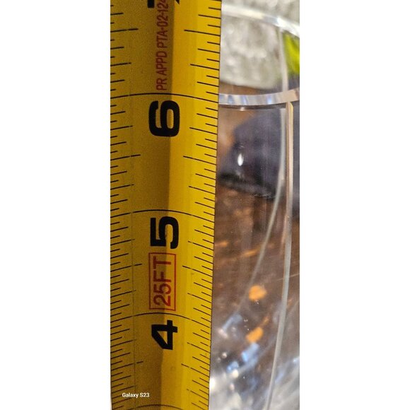 Vintage Crystal Vase & Candle Holder Signed Strubach & Oleg Cassini Pinstriped 5 - Picture 7 of 16